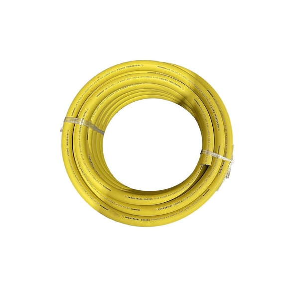 Industrial Choice 3/4 x 100 ft Roll EPDM Air-Water-Light Chemical 300PSI Hose Yellow ICH-ER3/4-300YL-100 - main